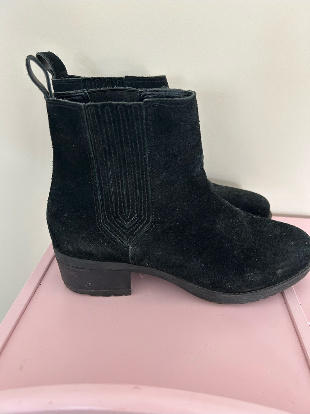Matisse Black Suede Chelsea Ankle Boots